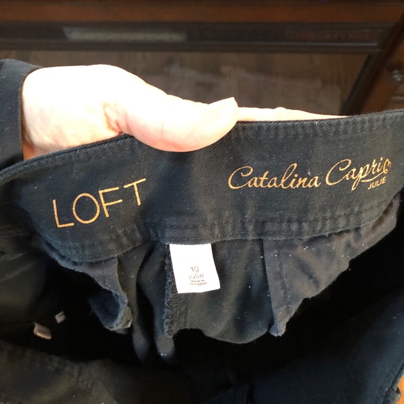 LOFT Catalina black Capris Julie fit - Picture 3 of 9